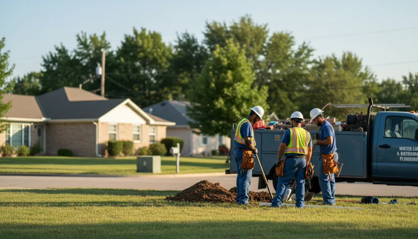 Residential water line and bathroom plumbing service in Goose Lake, IA